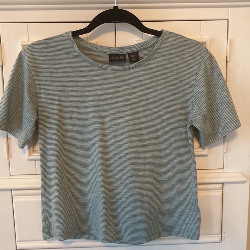 Rachel Zoe Striped Cropped Tee